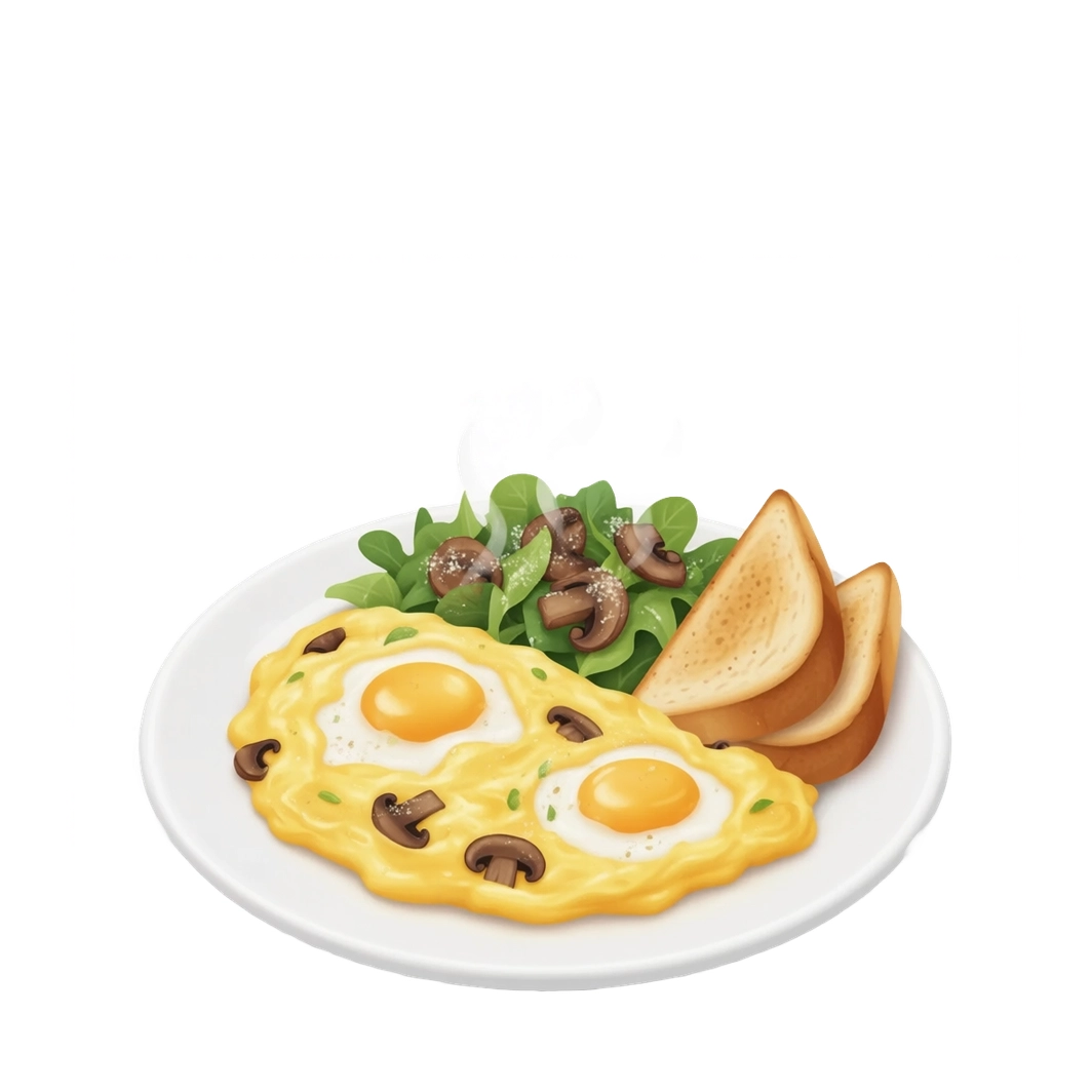 Œufs brouillés aux champignons