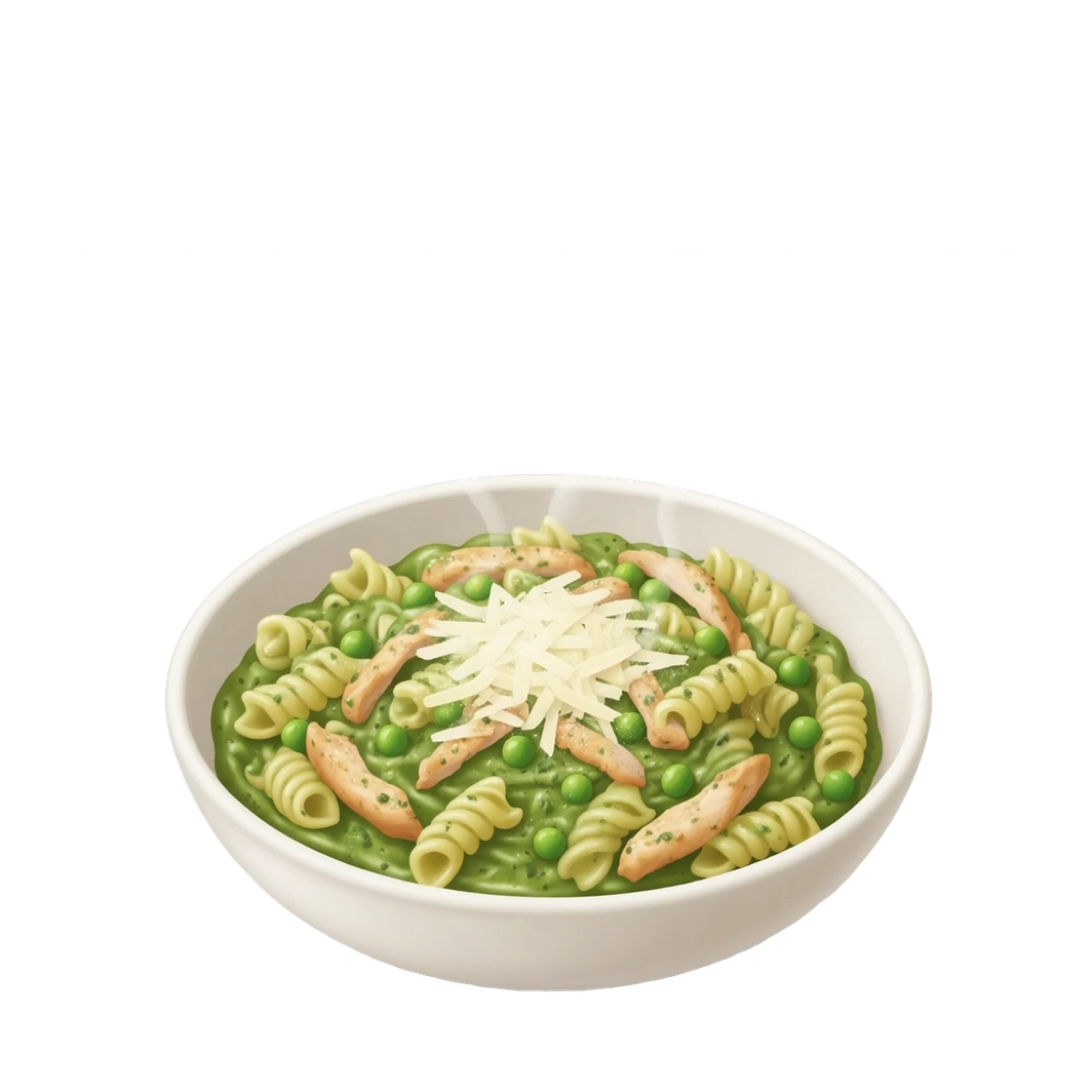 Pâtes au poulet & pesto